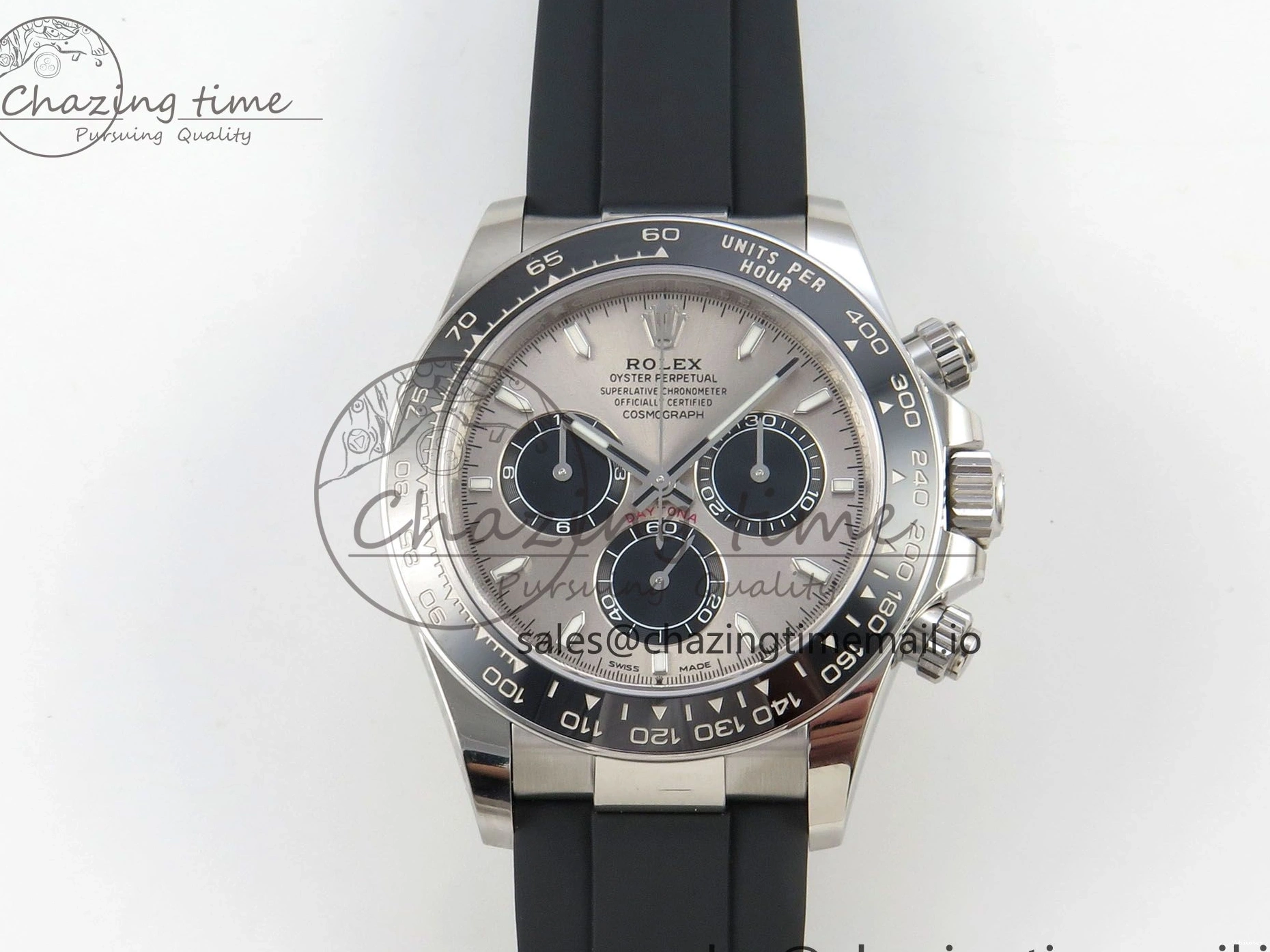 VS4131 Oysterflex Strap Gray VSF Best Black on Edition Daytona Dial V2 (Weighted) 1:1 126519 0225